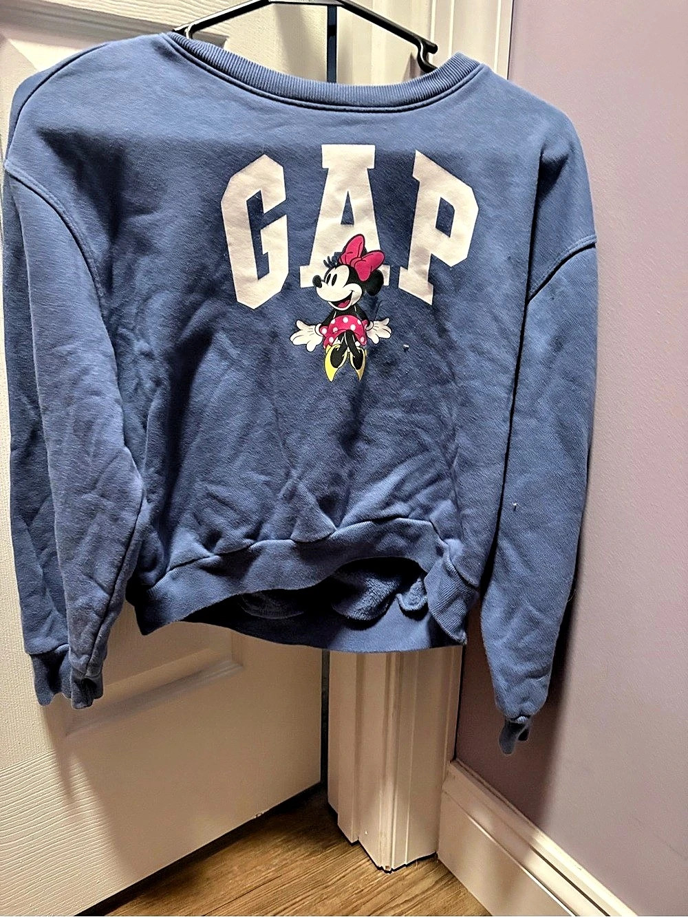 GAP Disney Minnie Mouse Blue Sweatshirt Girls Large